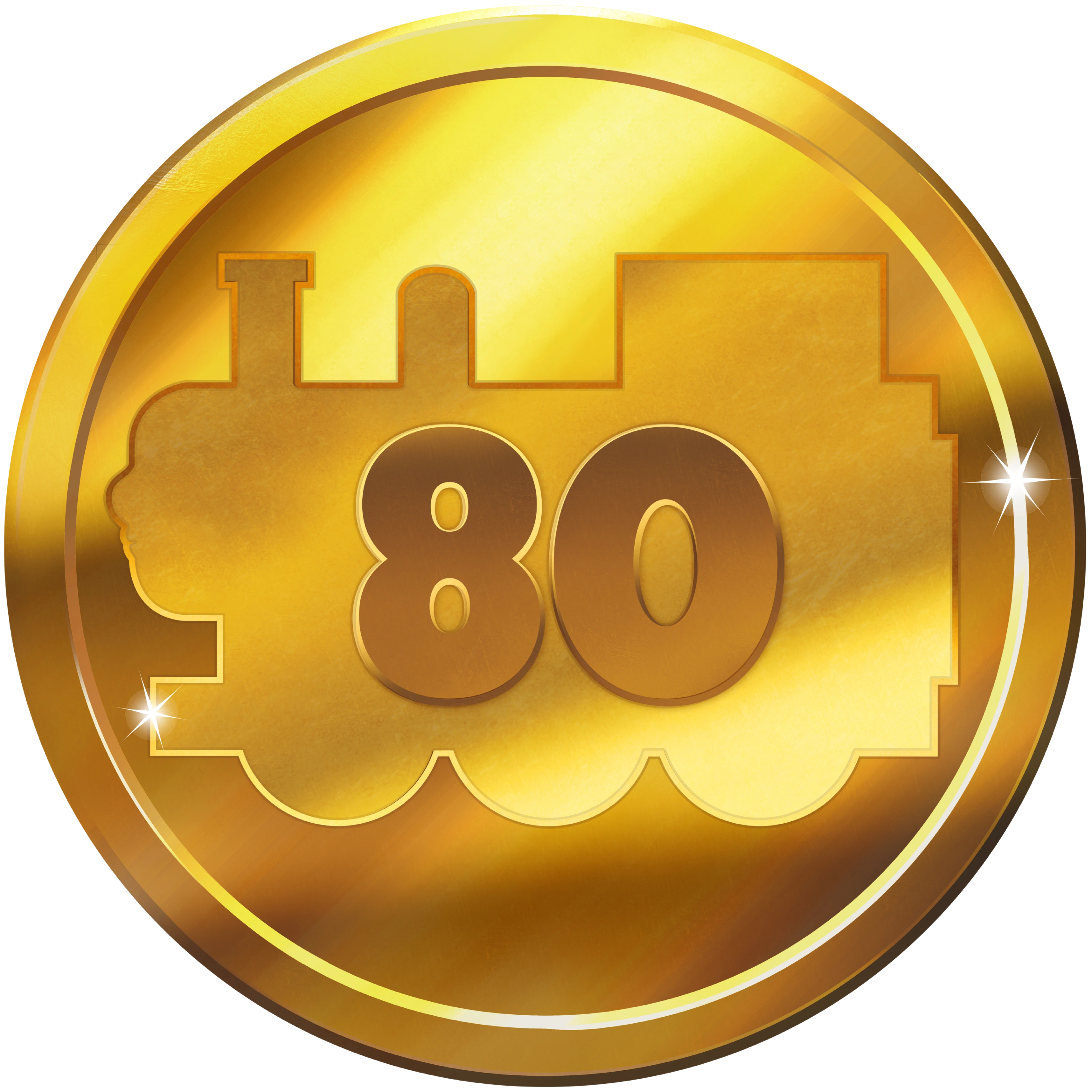 Gouden Thomas & Friends 80th anniversary logo