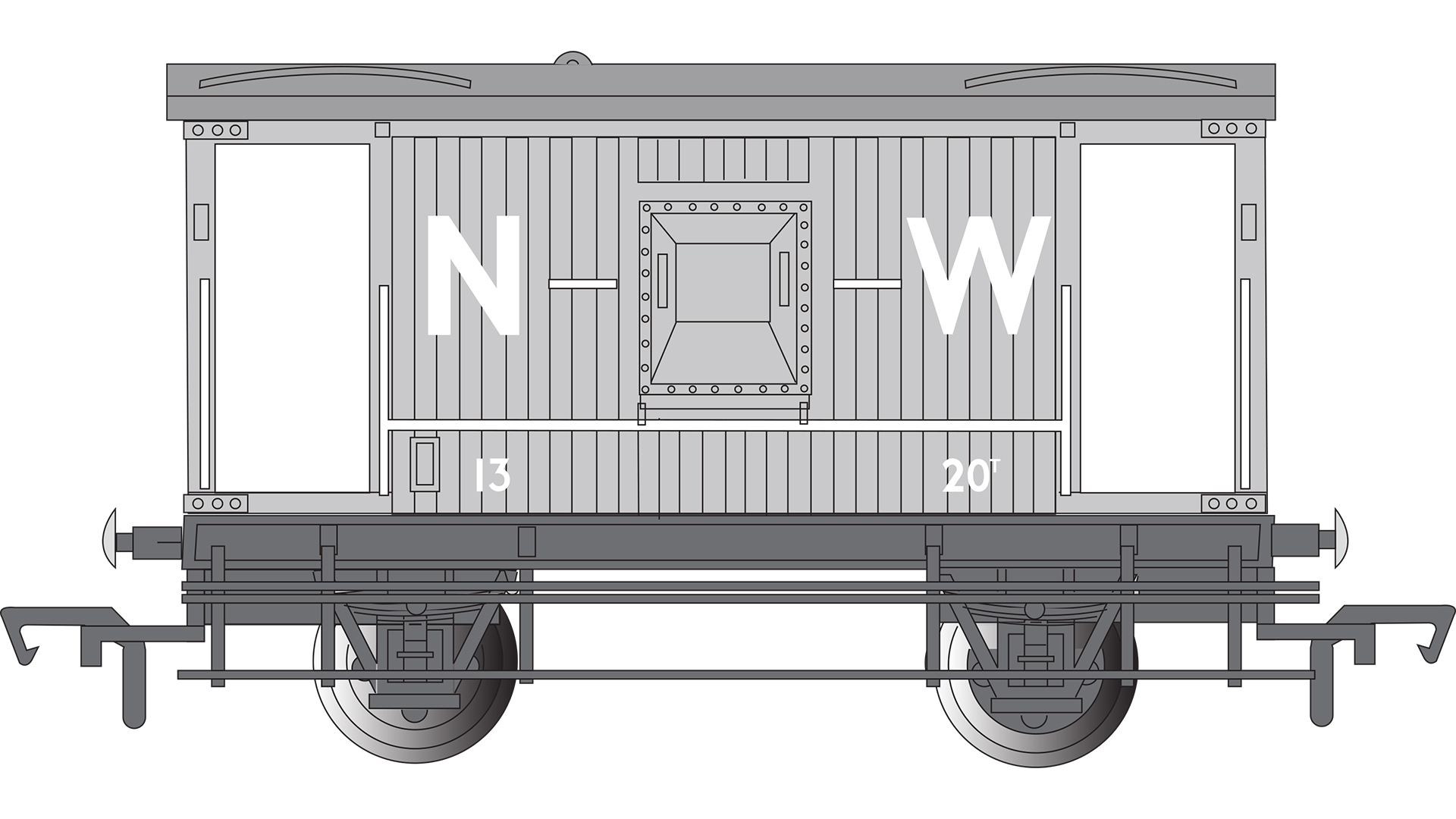 Bachmann OO/HO 77421 16T Brakee Van NW
