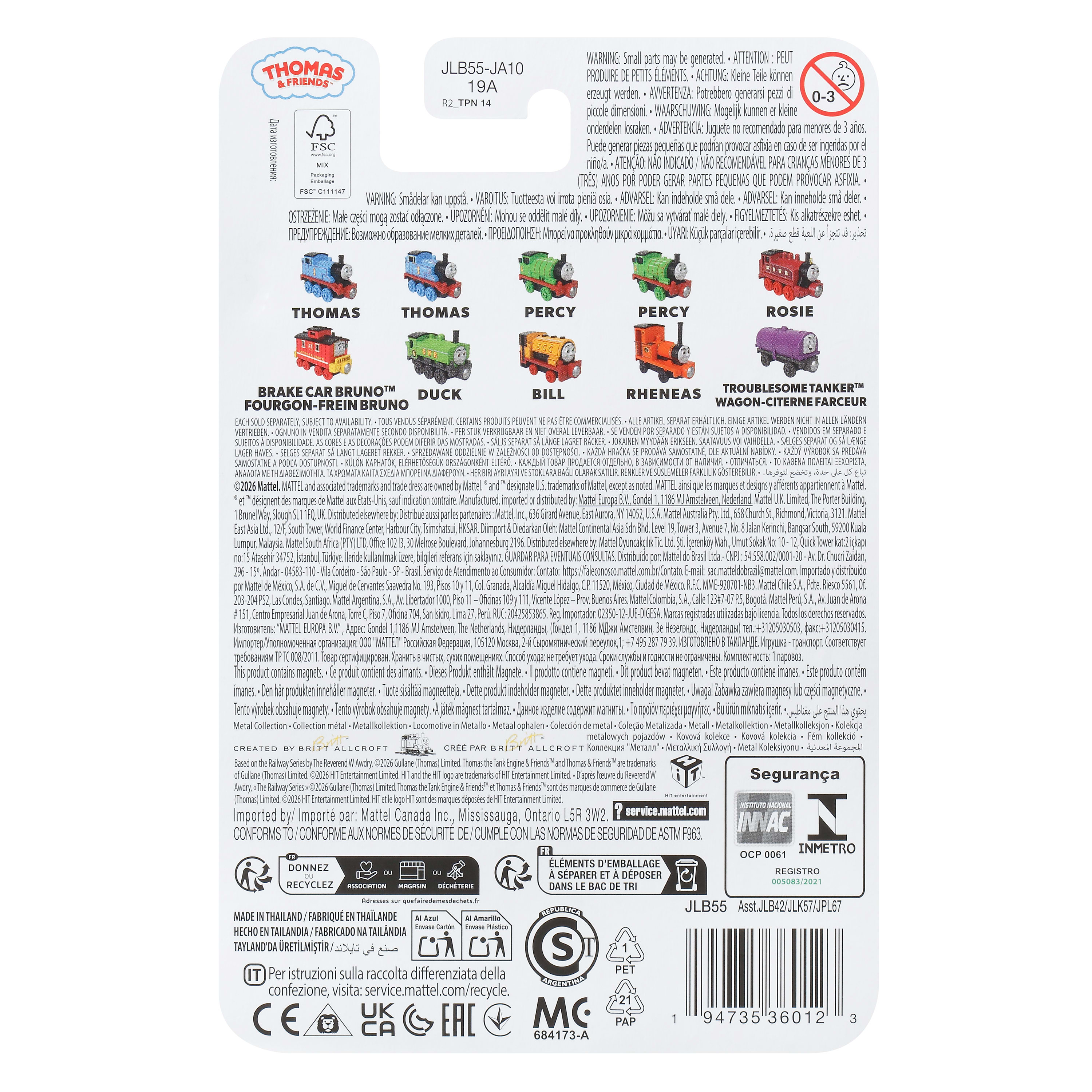 Bill Easy Connect Die-Cast Push-Along Engine — productfoto 2