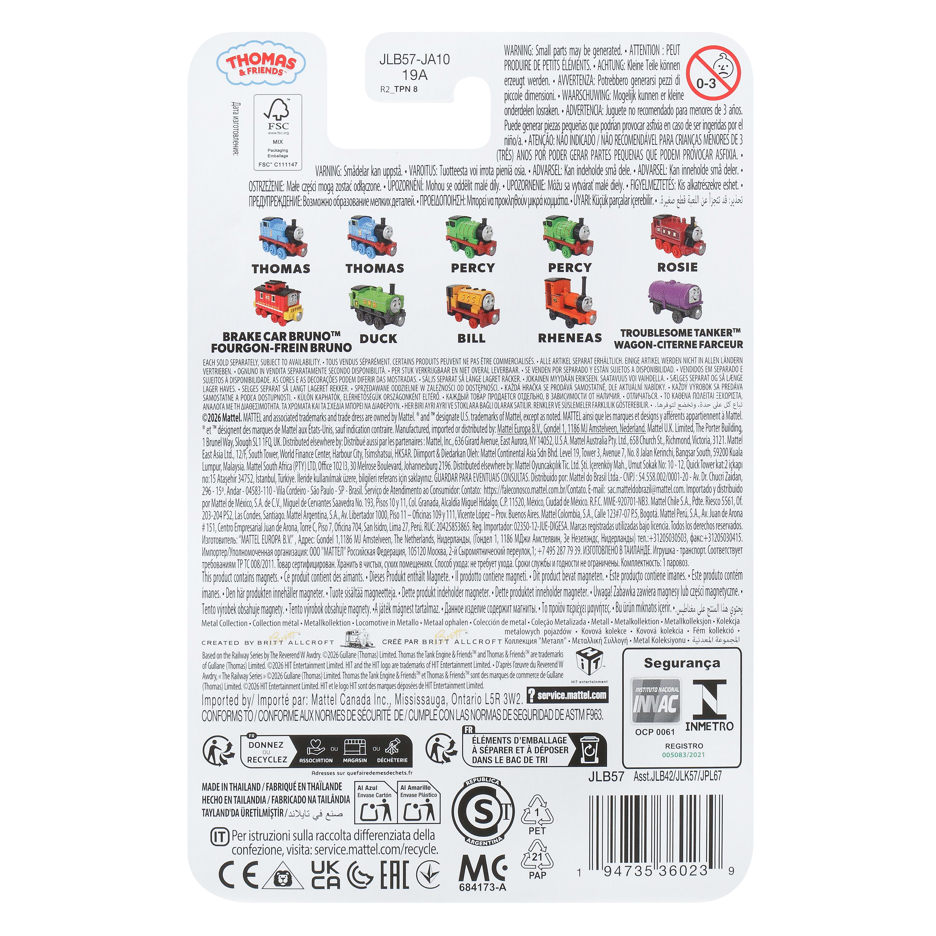 Duck Easy Connect Die-Cast Push-Along Engine — productfoto 2