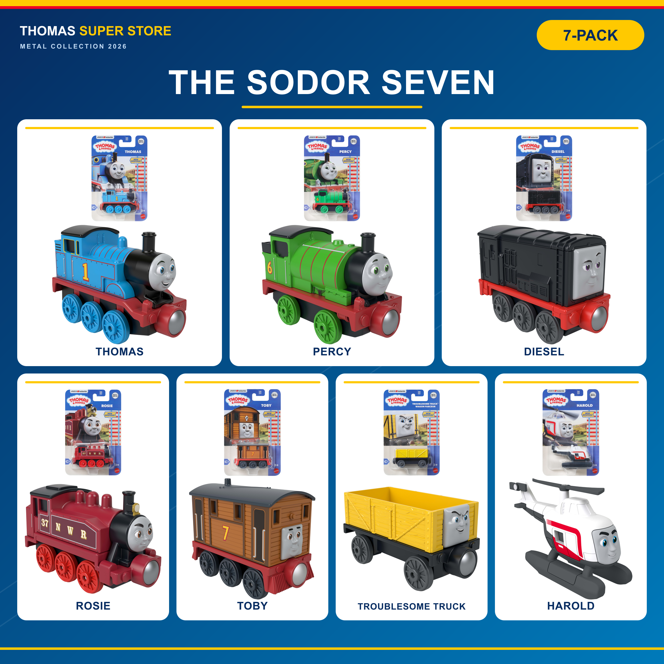 The Sodor Seven – Metal Collection 2026 Bundle — Thomas Super Store Toy