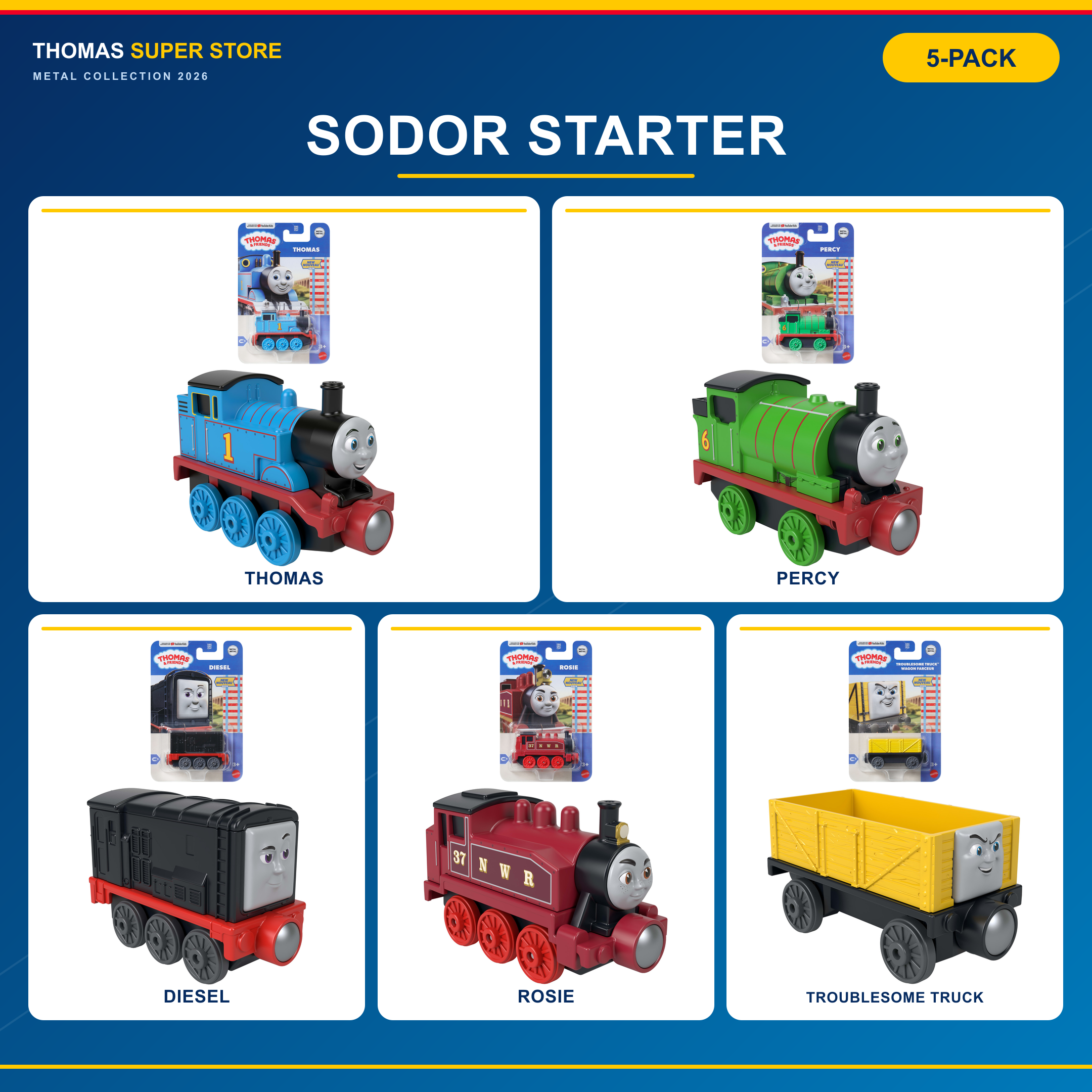 Sodor Starter Five – Metal Collection 2026-pakke — Foto 1
