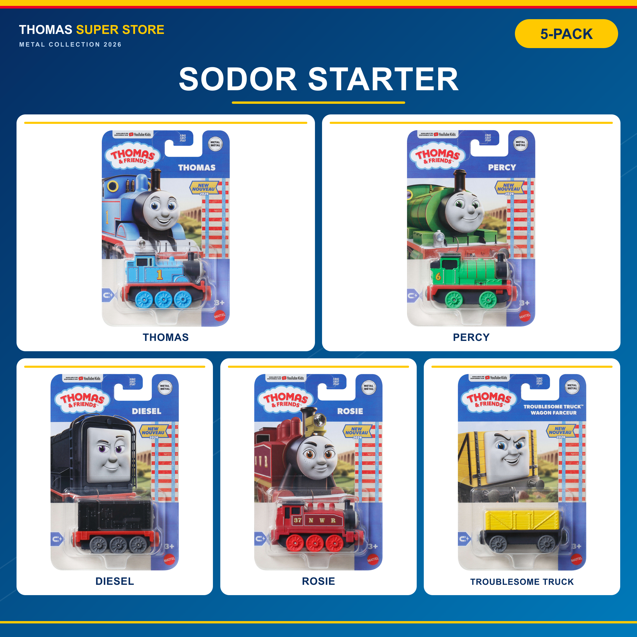 Sodor Starter Five – Metal Collection 2026-pakke — Foto 2