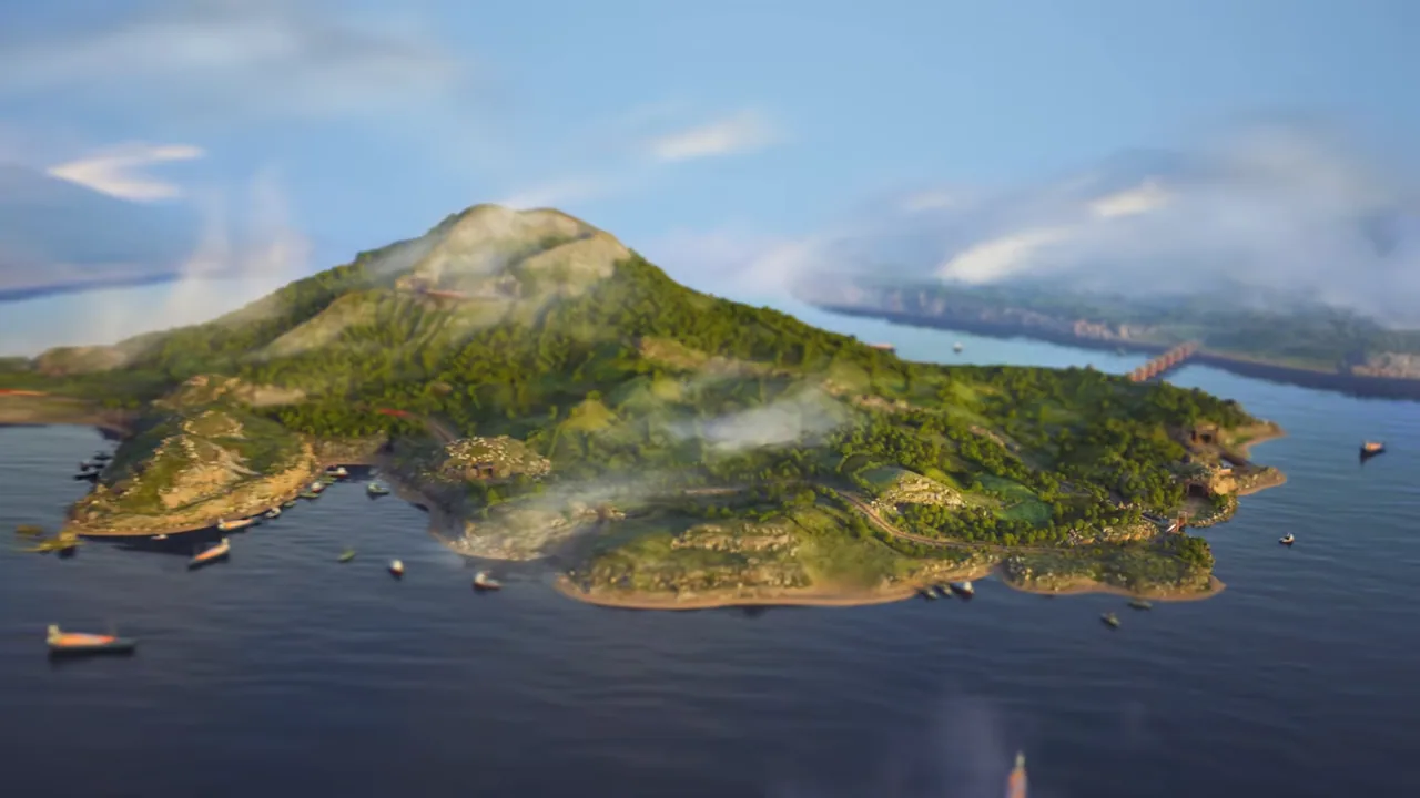 The Island of Sodor from above