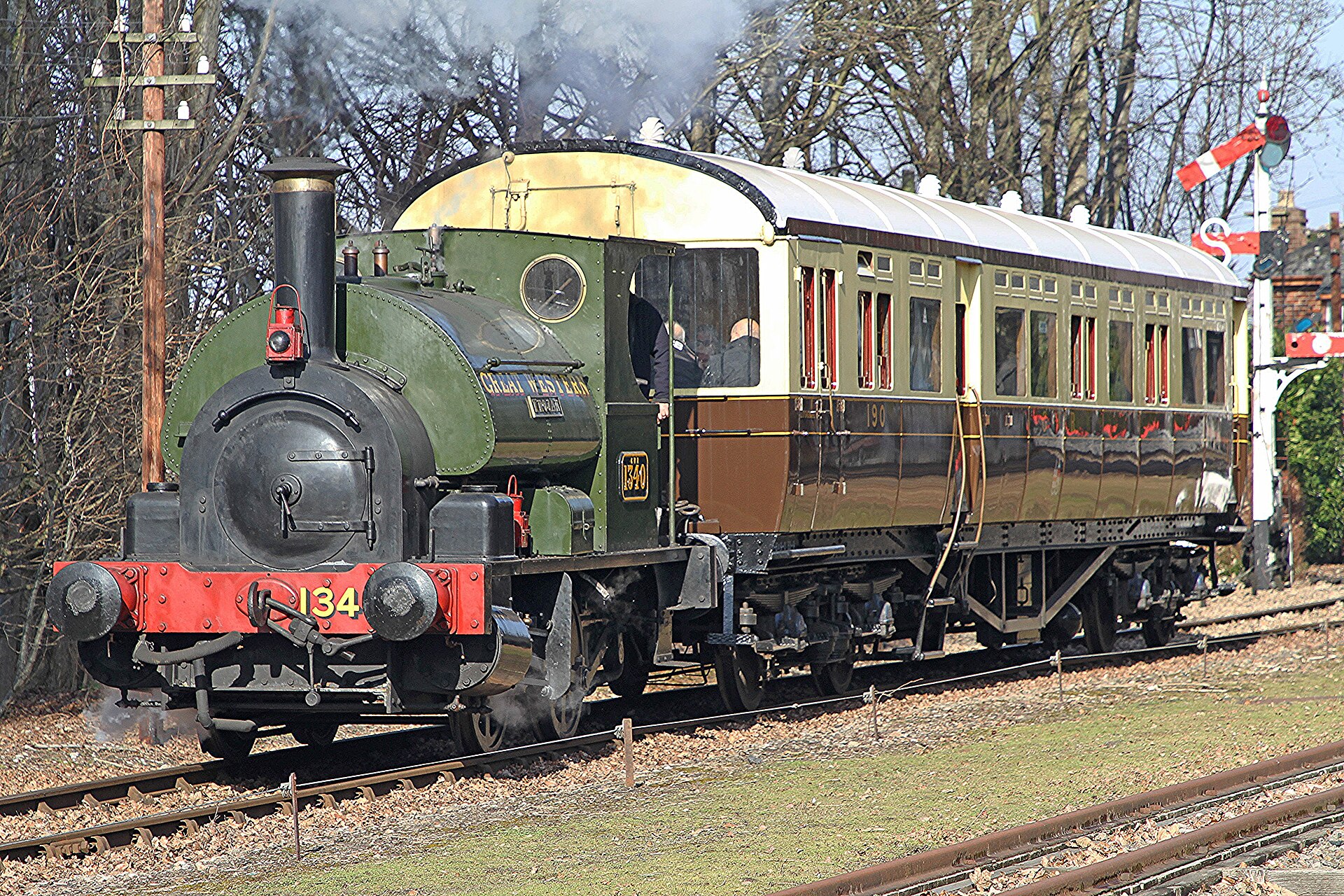 Avonside-locomotief Trojan bij Didcot Railway Centre