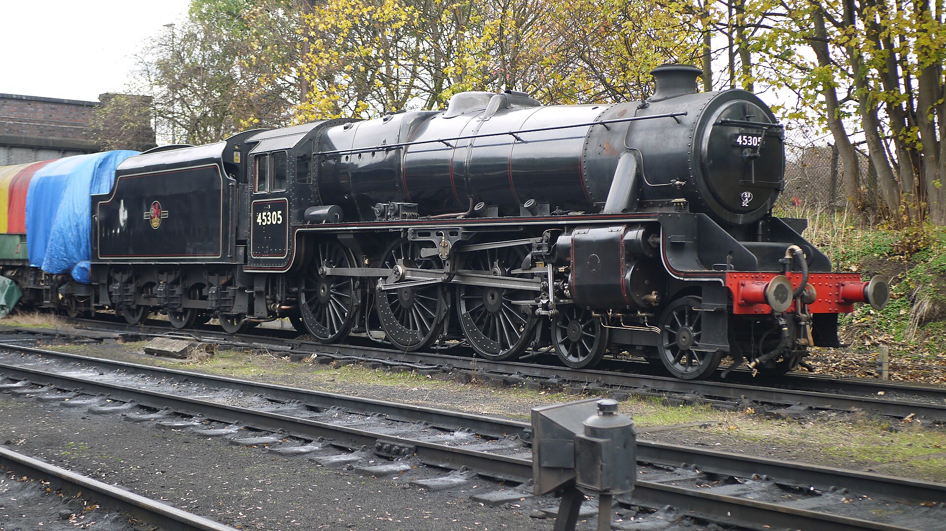 Een echte LMS Black Five stoomlocomotief