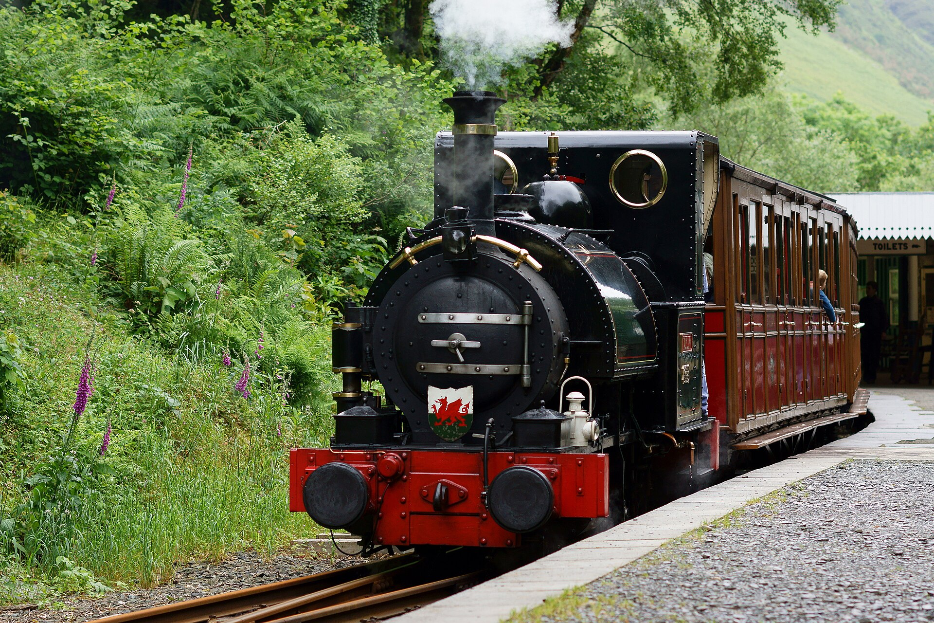 Talyllyn No. 1 bij Abergynolwyn Station