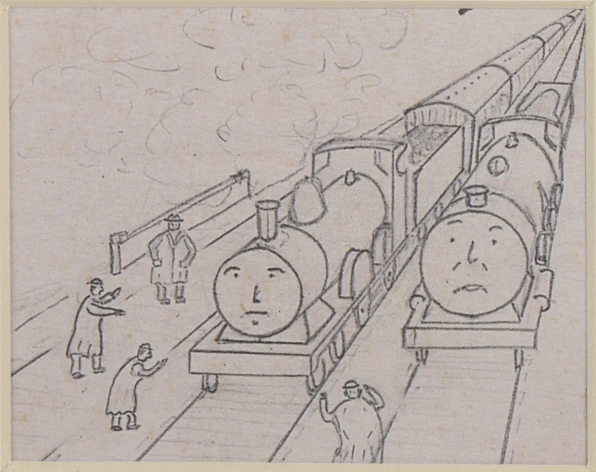 Rev. W. Awdry schets voor Edward, Gordon and Henry