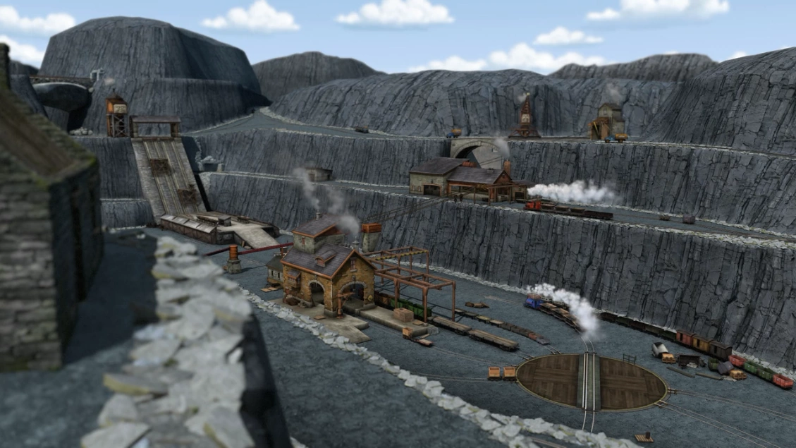 Blue Mountain Quarry op Sodor