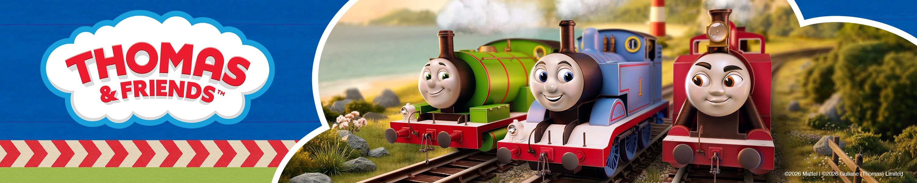 Thomas, Percy and Rosie at Tidmouth Beach — Thomas & Friends 2026
